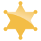 Gold sheriff badge